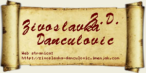 Živoslavka Dančulović vizit kartica